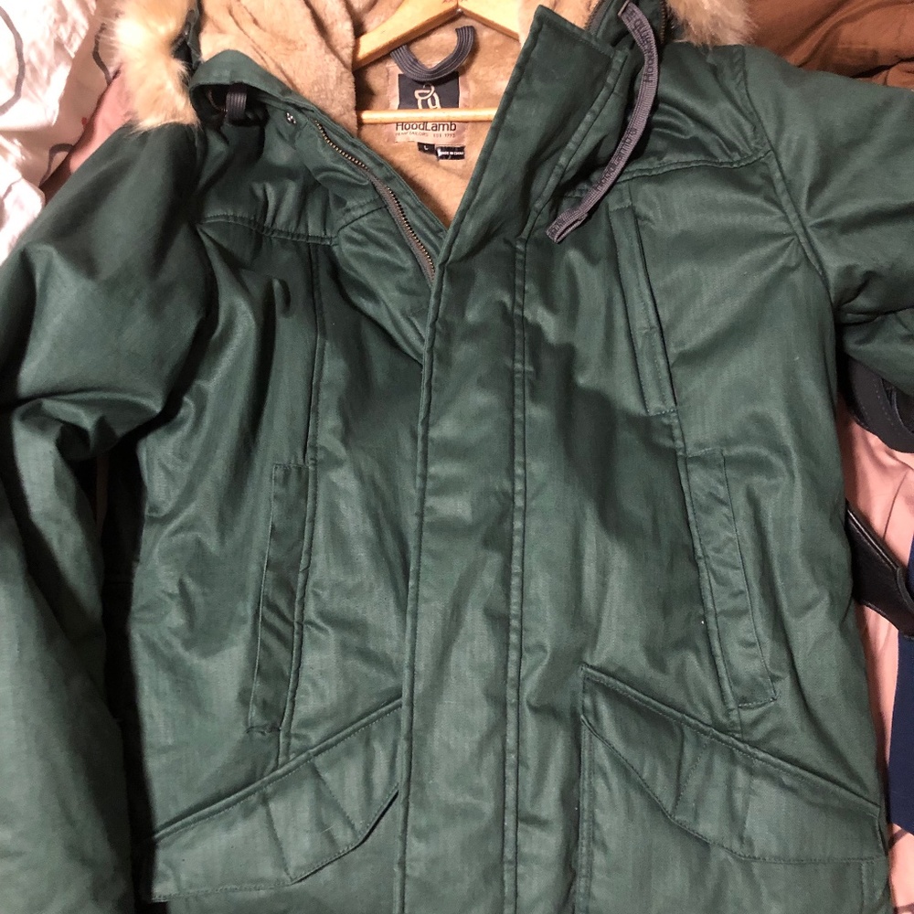 Hoodlamb Nordic parka large hemp fur mens